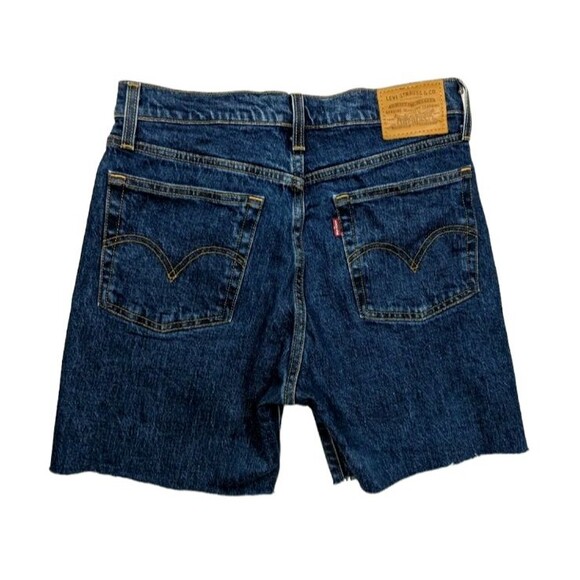Levis Jean Shorts  Womens 27  Button-Fly High-Rise Cut Off Wedgie Straight Denim - Picture 2 of 8